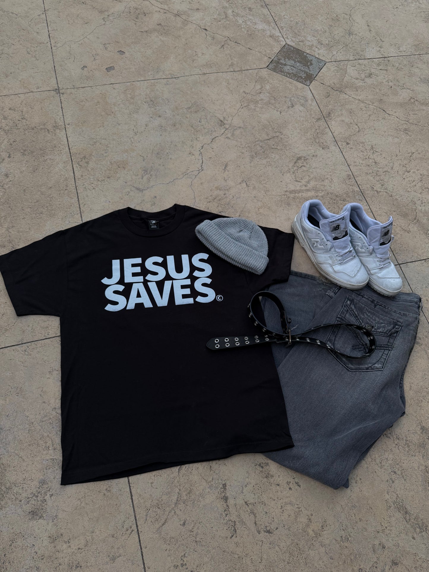 Jesus Saves Black T-Shirt